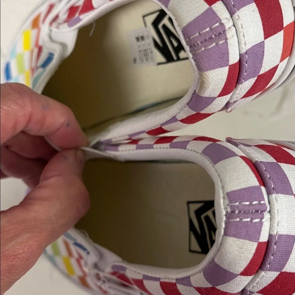 Vans Slip-On Rainbow Checkerboard Colorful Sneakers Unisex Women’s 6.5 Men’s 4 - Picture 15 of 17
